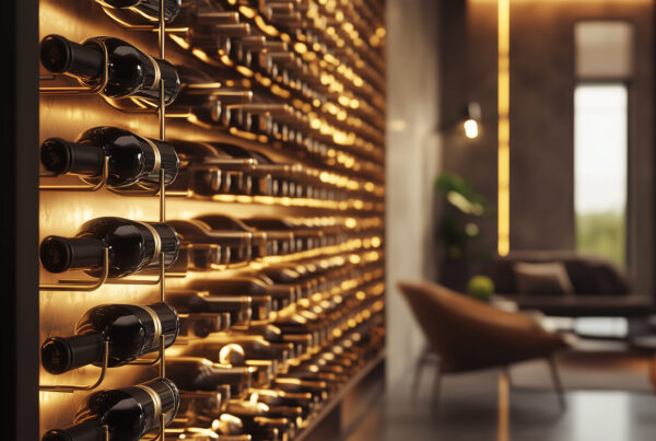 Rows of premium bottles of wine showing Premiumisation in the Wine Industry